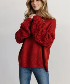 HAY Tops Edna Knit Sweater | Rust
