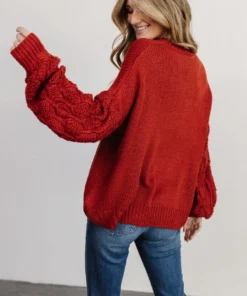 HAY Tops Edna Knit Sweater | Rust