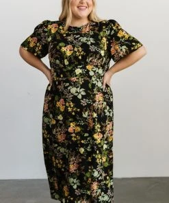 SL Eleanor Midi Dress | Black Floral Dresses 14 SL Eleanor Midi Dress | Black Floral Dresses