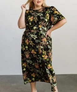 SL Eleanor Midi Dress | Black Floral Dresses 21 SL Eleanor Midi Dress | Black Floral Dresses