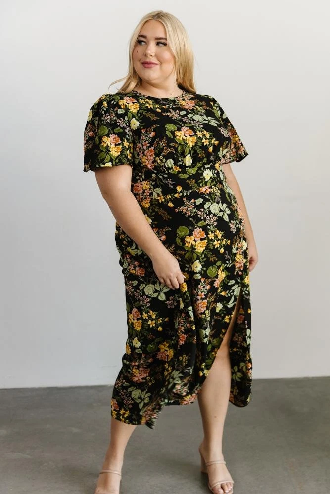 SL Eleanor Midi Dress | Black Floral Dresses 9 SL Eleanor Midi Dress | Black Floral Dresses