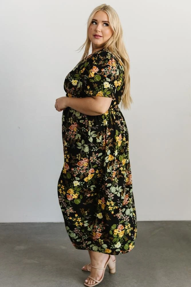 SL Eleanor Midi Dress | Black Floral Dresses 7 SL Eleanor Midi Dress | Black Floral Dresses