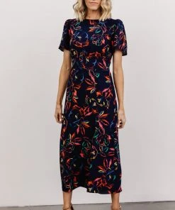 SL Eleanor Midi Dress | Retro Navy Floral