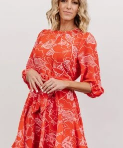 SL Shop All Elena Mini Dress | Red + Pink Floral