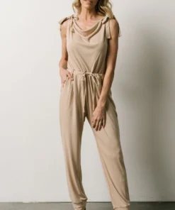 KA Jumpsuits Elise Tank Jumpsuit | Sand