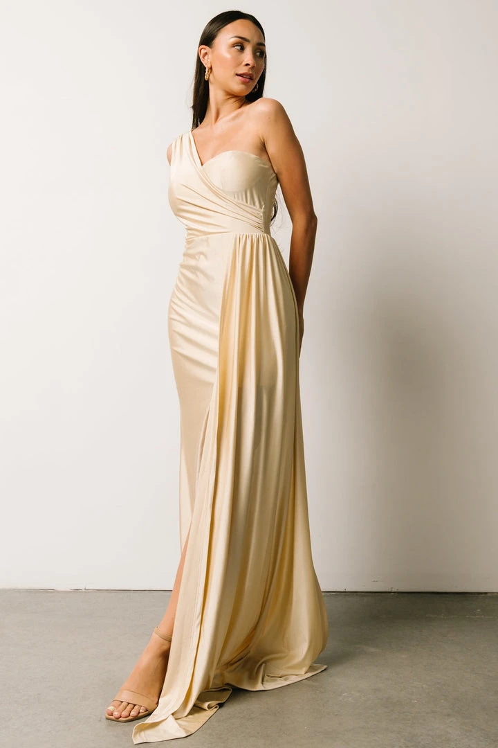 RR Ella One Shoulder Gown | Natural Dresses RR Ella One Shoulder Gown | Natural Dresses