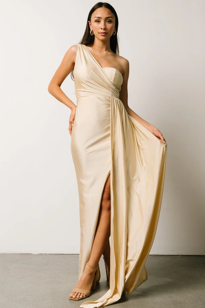 RR Ella One Shoulder Gown | Natural Dresses RR Ella One Shoulder Gown | Natural Dresses