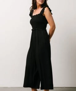 Ellen Wide Leg Jumpsuit | Black Boho