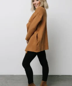 IL Ellison Lapel Cardigan | Camel Tops