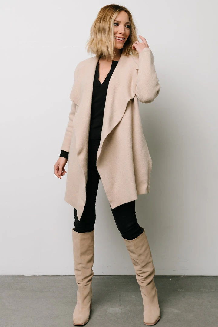 IL Ellison Lapel Cardigan | Oatmeal 4 IL Ellison Lapel Cardigan | Oatmeal