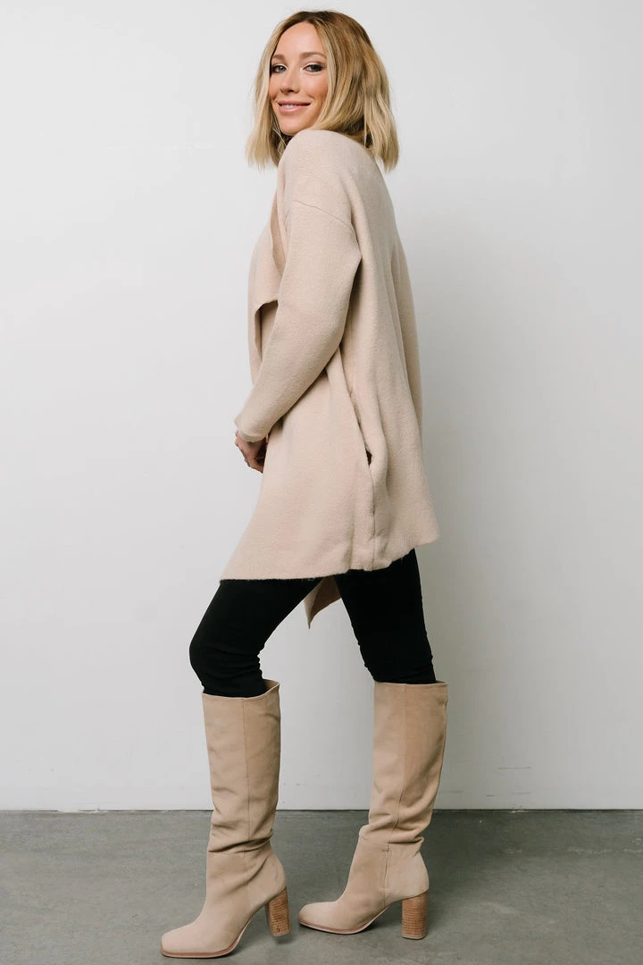 IL Ellison Lapel Cardigan | Oatmeal 6 IL Ellison Lapel Cardigan | Oatmeal