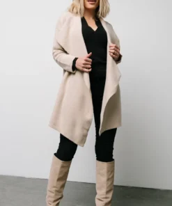 IL Ellison Lapel Cardigan | Oatmeal