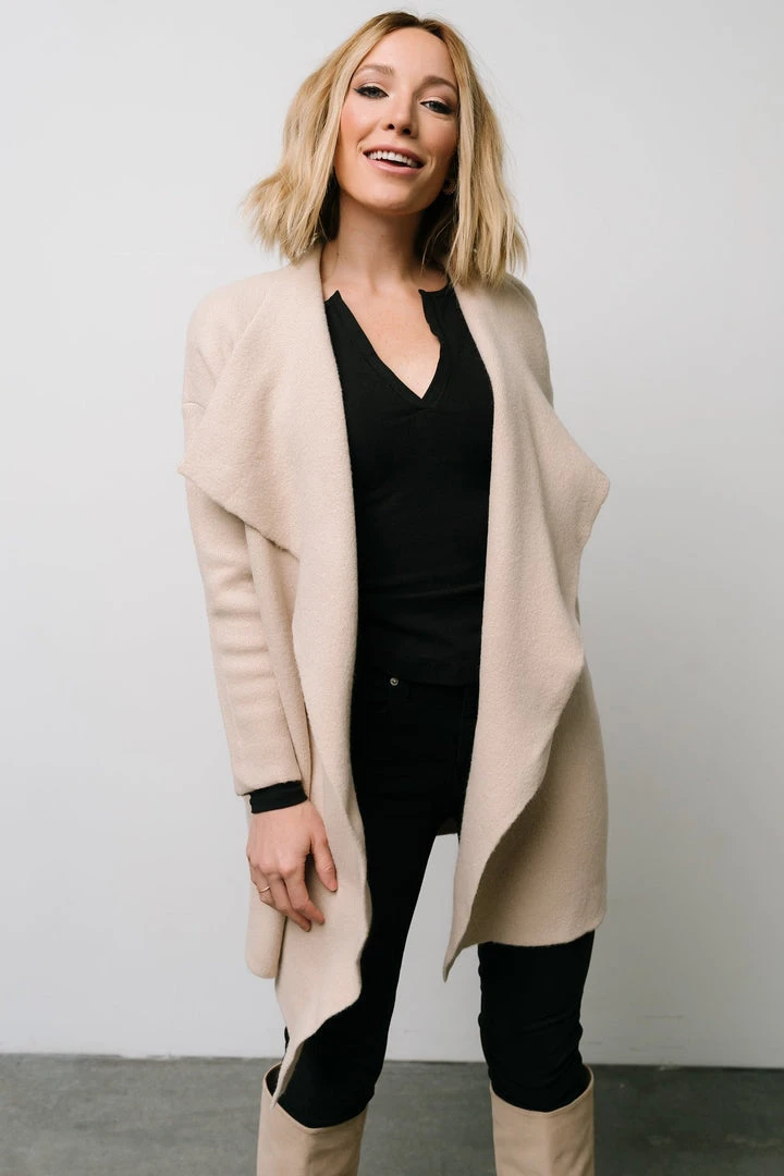 IL Ellison Lapel Cardigan | Oatmeal 8 IL Ellison Lapel Cardigan | Oatmeal