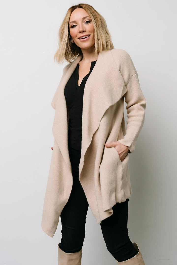 IL Ellison Lapel Cardigan | Oatmeal 5 IL Ellison Lapel Cardigan | Oatmeal