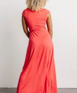 DD Dresses Elsa Wrap Dress | Pink Coral