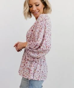 HAY Erica Boho Top | Dusty Purple Floral