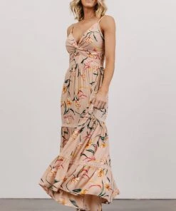 ANG Esme Tiered Maxi Dress | Blush Floral