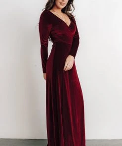BB Custom Esmerelda Velvet Wrap Maxi Dress | Merlot Dresses 17 BB Custom Esmerelda Velvet Wrap Maxi Dress | Merlot Dresses