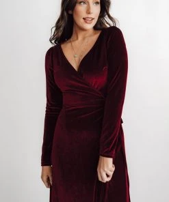 BB Custom Esmerelda Velvet Wrap Maxi Dress | Merlot Dresses 20 BB Custom Esmerelda Velvet Wrap Maxi Dress | Merlot Dresses