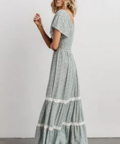 IL Eva Maxi Dress | Green Floral Dresses