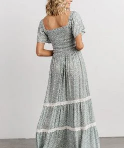 IL Eva Maxi Dress | Green Floral Dresses