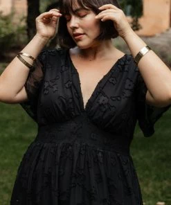 RR Evelyn Smocked Maxi Dress | Black