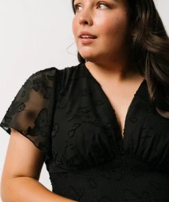 RR Evelyn Smocked Maxi Dress | Black