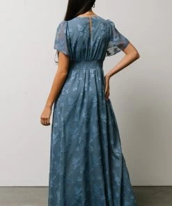 RR Dresses Evelyn Smocked Maxi Dress | Blue 24 RR Dresses Evelyn Smocked Maxi Dress | Blue