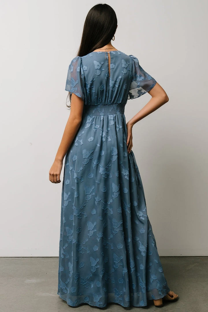 RR Dresses Evelyn Smocked Maxi Dress | Blue 8 RR Dresses Evelyn Smocked Maxi Dress | Blue