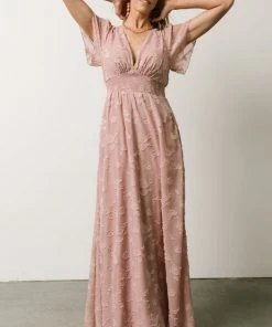 RR Dresses Evelyn Smocked Maxi Dress | Blush