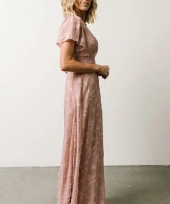 RR Dresses Evelyn Smocked Maxi Dress | Blush