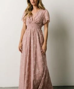 RR Dresses Evelyn Smocked Maxi Dress | Blush
