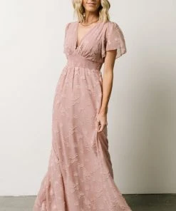 RR Dresses Evelyn Smocked Maxi Dress | Blush