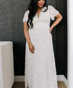 RR Evelyn Smocked Maxi Dress | Off White Dresses