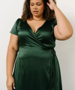 Baltic Born Fabric Swatch - Krystal Satin | Green Fabric Swatches