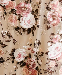 Baltic Born Fabric Swatch - Uma Velvet | Floral Shimmer Fabric Swatches