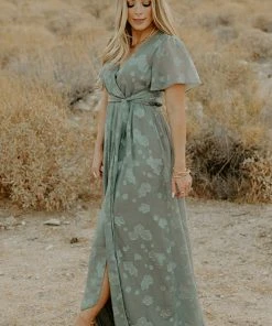 RR Faye Maxi Dress | Eucalyptus Dresses