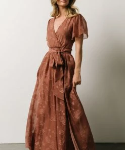 RR Dresses Faye Maxi Dress | Rosy Brown