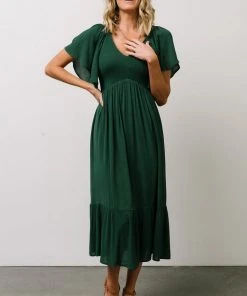 IL Felicity Smocked Dress | Evergreen Midi Dresses