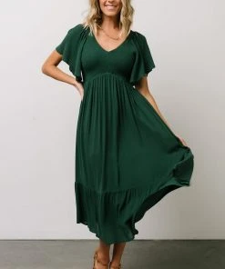 IL Felicity Smocked Dress | Evergreen Midi Dresses