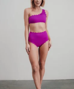 BJB Fiji Scalloped Swim Bottom | Fuchsia