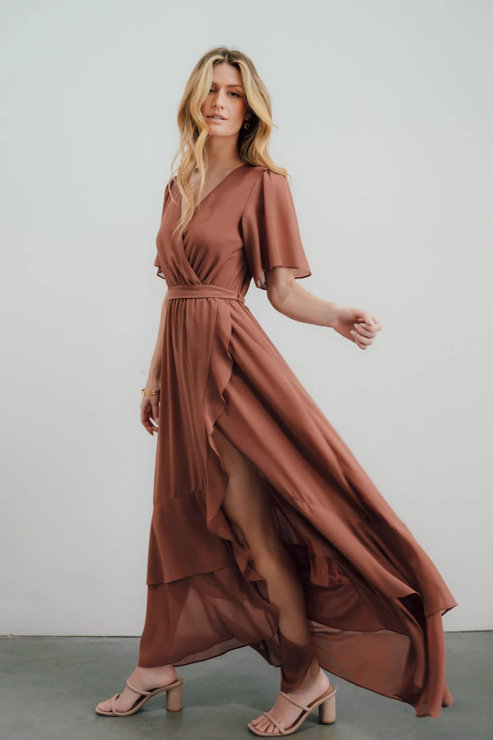 BB Custom Fiore Tulip Style Dress | Rosy Brown 5 BB Custom Fiore Tulip Style Dress | Rosy Brown