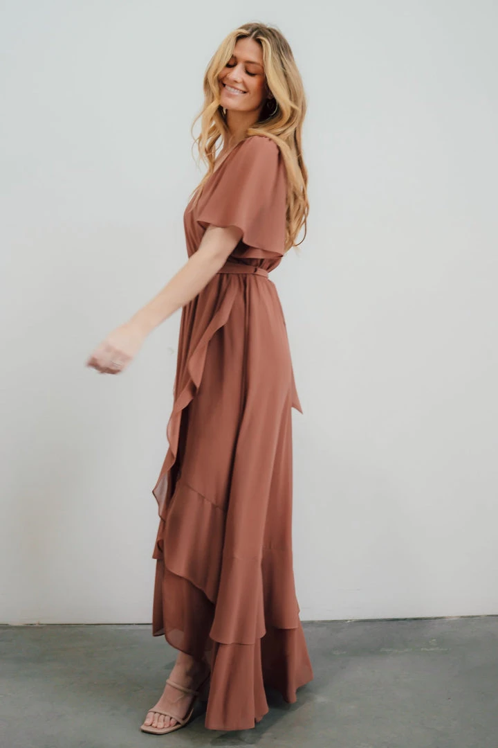 BB Custom Fiore Tulip Style Dress | Rosy Brown 3 BB Custom Fiore Tulip Style Dress | Rosy Brown