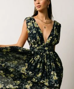 DD Flynn V-Neck Maxi Dress | Navy Floral Dresses
