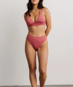 Swim Formentera High Waist Bikini Bottom | Rose