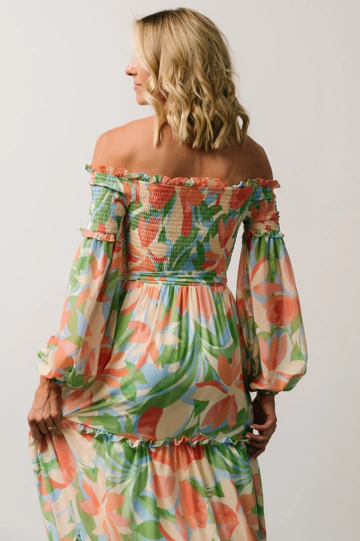 FT Dresses Francesca Smocked Maxi Dress | Summer Floral FT Dresses Francesca Smocked Maxi Dress | Summer Floral