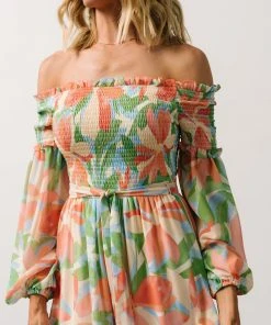 FT Dresses Francesca Smocked Maxi Dress | Summer Floral