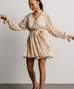 FT Shop All Frenchie Short Dress | Taupe Floral