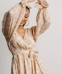 FT Shop All Frenchie Short Dress | Taupe Floral