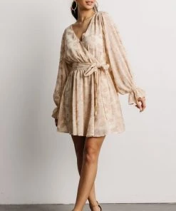 FT Shop All Frenchie Short Dress | Taupe Floral